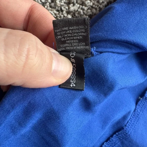 Express Blue Fitted Long Sleeve Button Down Shirt - Picture 10 of 10